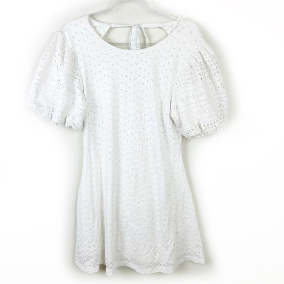 Free People Apricot Rose mini dress in white size: L - Picture 4 of 15